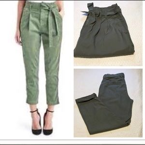 Paper Bag Tie Waisted Pants